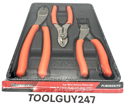 #ad SNAP ON PLWIREKIT O 3Pc ORANGE Soft Grip Wire Service Pliers Set NEW USA TOOLS $249.95