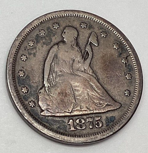1875-S Silver Twenty Cent Piece - Picture 3 of 5