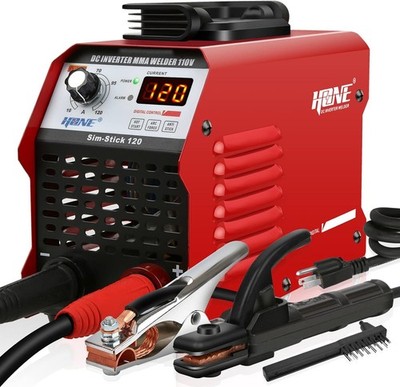 110V Stick Welder 120A IGBT Inverter ARC Welding Machine LCD Display Portable An