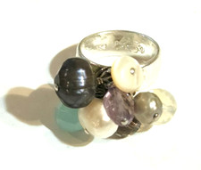 sterling silver 925 ring beaded free shipping free shipping