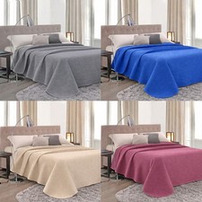 Copriletto Trapuntato Leggero Tinta Unita, Trapuntino Microfibra, Made in Italy