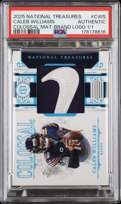 2025 NATIONAL TREASURES COLOSSAL MATERIAL #CWS CALEB WILLIAMS 1/1 PSA AUTHENTIC