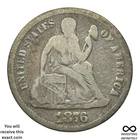 1876 Liberty Seated Dime X-1284