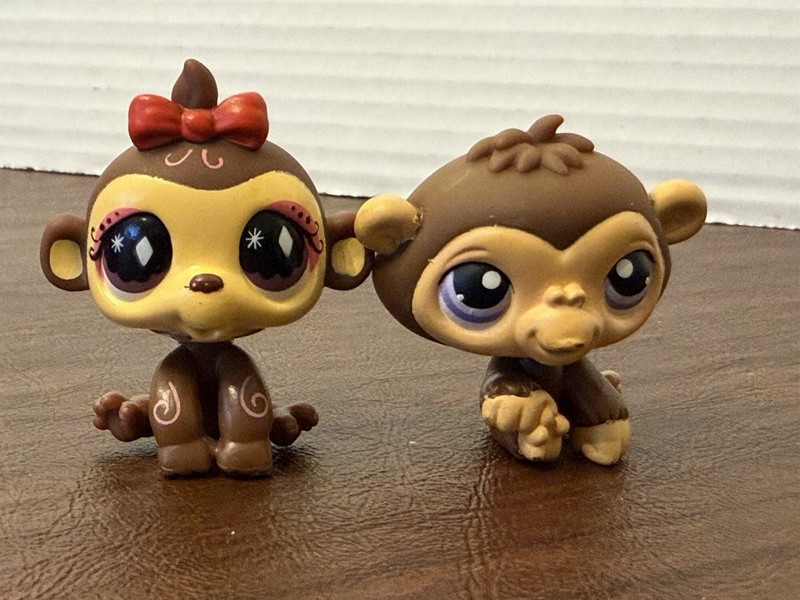 Littlest Pet Shop Lot Monkey Chimps Chimpanzee 714 359 LPS