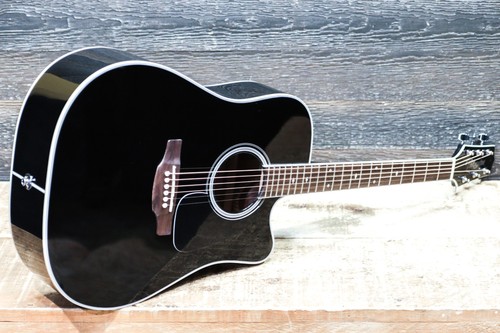 Takamine GD34CE-BLK Gloss Black Dreadnought Cutaway Acoustic El. Guitar w/Bag - Picture 11 of 20