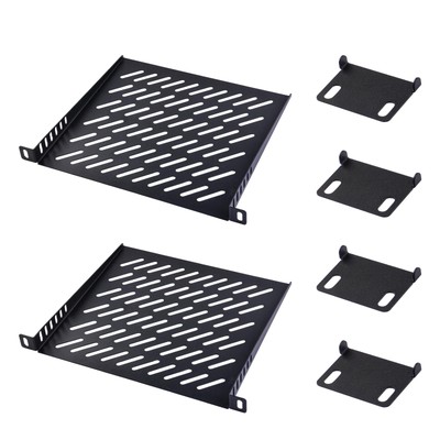 10 inch 0.5U Server Rack Shelf Vented Rack Mount Cantilever Tray for 10 Inch ...