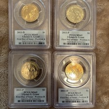 2011 P D Ulysses S. Grant Presidential 4-Coin Set PCGS MS65 First Day Issue