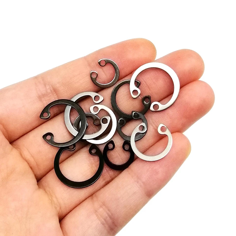 250/1000 piezas Clip de retención de eje M8-M24 Anillo a presión Tipo C Agujero Circlip interno Foto 4 de 4