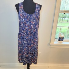 Kaileigh Women's Cross Spotted Multi Color Fit & Flare Sleeveless Dress Size XXL