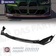 For Bmw G80 M3 G82 G83 M4 2021-26 V Style Gloss Black Front Bumper Lip Splitter