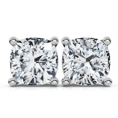 1 - 8 kt Kissenschliff Diamant Ohrstecker 14 Karat Gold Lab Grown Damen Ohrringe