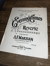 Vintage Evening Chimes Reverie A.F. Marzian Piano Solo Church Chimes Imitation