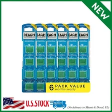 6 Pack, 28 Count REACH Ultraclean Access Flosser Refill Heads, Mint, Plaque Remo