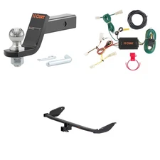 CURT Class 3 Tow Package Trailer Hitch, Wiring, Ball Mount - 13343, 56106, 45856