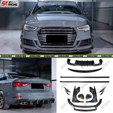Fits Audi S3 Sedan 17up Dry Carbon Front Rear Bumper Lip Spoiler Fender Bodykits Fits Audi S3 Sedan 17up Dry Carbon Front Rear Bumper Lip Spoiler Fender Bodykits