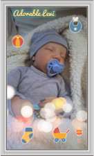 Adorable Lifelike Realistic Reborn Sleeping Levi 20" Baby Doll Full Body Vinyl