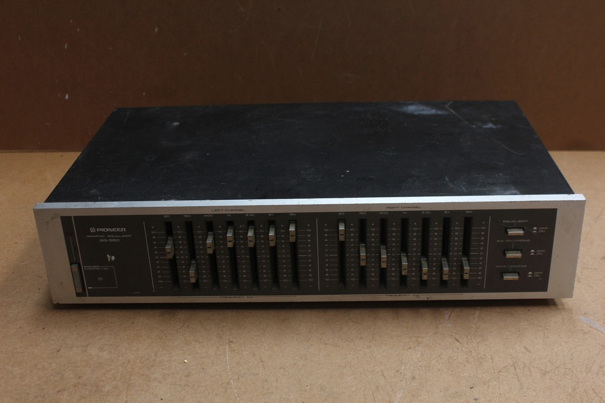 Vintage Pioneer SG-550 7 Band Stereo Frequency Graphic Equalizer 