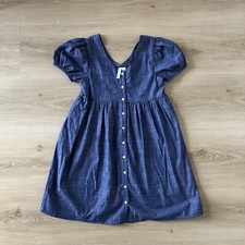 Janie and Jack Chambray Puff Sleeve Dress Size 8