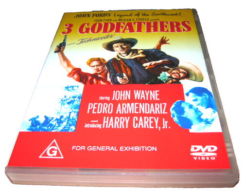 3 Godfathers - John Wayne - VGC - DVD - Region 4