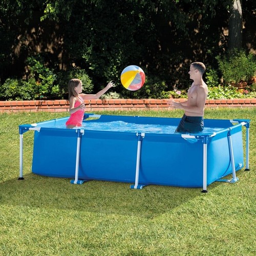 Rectangular Frame Above Ground Pool W/ Filter Pump Easy Set Up Family Fun New - Picture 2 of 4