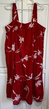 Vintage Hilo Hattie's Size Large Hawaii Sun Dress Midi Resort Coastal Sundress