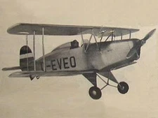 Bucker Jungmeister Biplane 65" RC Airplane Laser Cut Balsa Ply Short Kit Plans