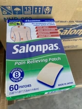 Salonpas Pain Relieving Patches Works For 8 Hours 60 Per Box BUY MORE & SAVE!!