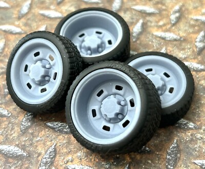 1/24 Scale: 21/20 Inch “70s Chevy 6-slot Rally” Wheels W/ Wide Rear ...