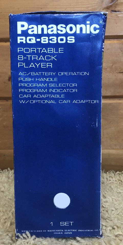Lecteur 8 Pistes Panasonic RQ-830S – Vintage – Avec Boîte De Reproduction Et Documentation