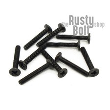 M2 x 12mm, Phillips Wafer Flat Head Screws, Black, Computer, Laptop, Machine