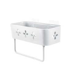 Bathroom Corner Shower Tidy Wall Storage Basket Kitchen Caddy Rack Suction Shelf