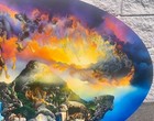 Jim  "Kirwan" Original Painting "Santuary Surrealistic 1979  " 34" x 48" — photo 6