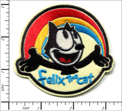 20 Pcs Embroidered Iron on patches Felix The Cat Rainbow 80x72mm AP036fC3