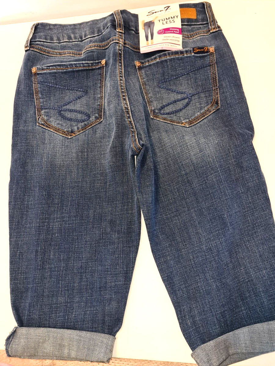 Jean Crop Capri Femme Seven 7 - Taille 6 - Mélange Coton - Très Bon état