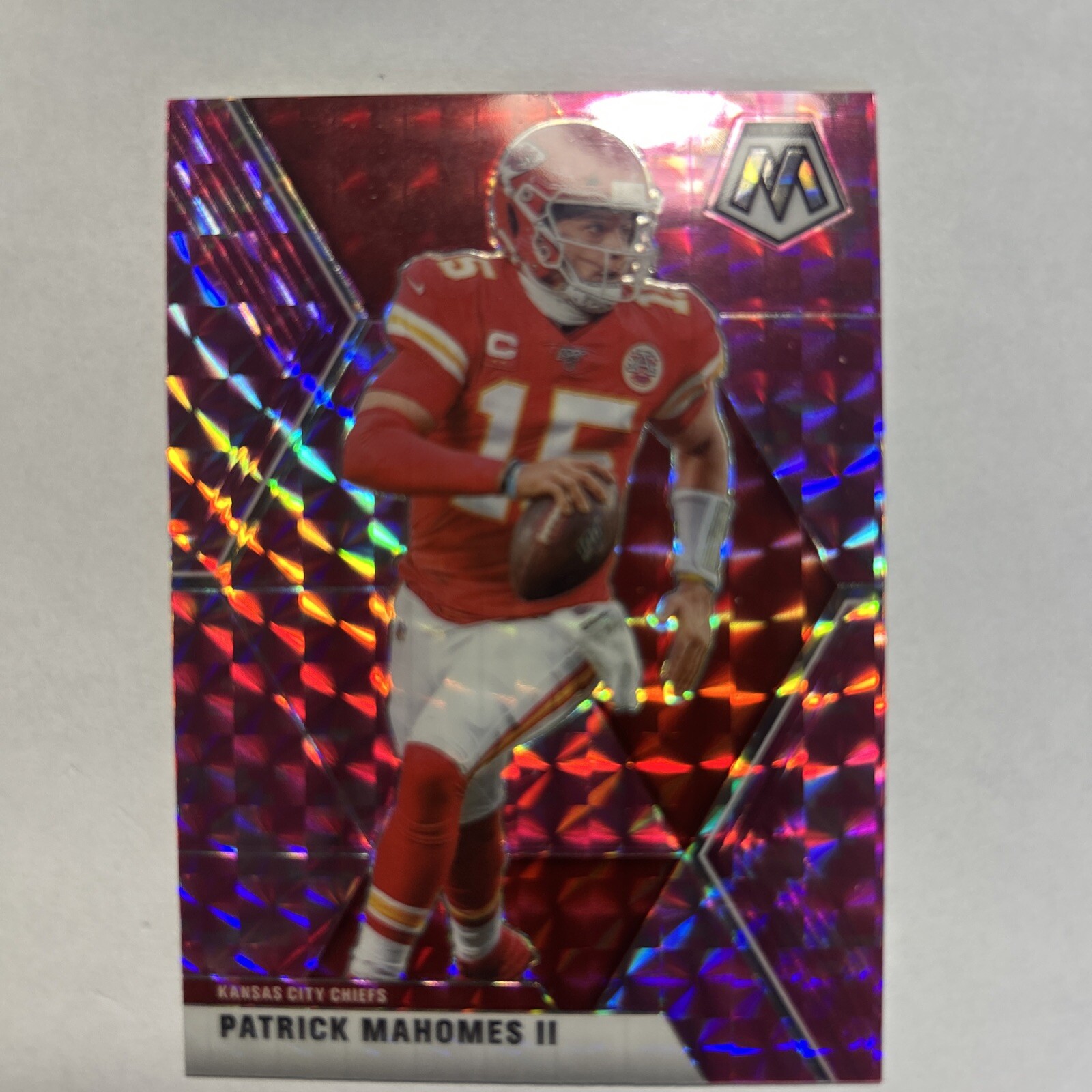 Patrick Mahomes II 2020 Panini Mosaic #1 Prizm Pink Camo Kansas City Chiefs