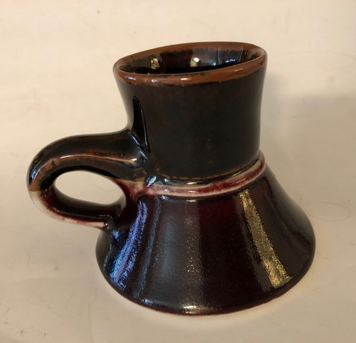 GEORGIA TECH VTG Wide Bottom Travel Ceramic Coffee Mug No Spill Non-Slip Pottery - Picture 4 of 7