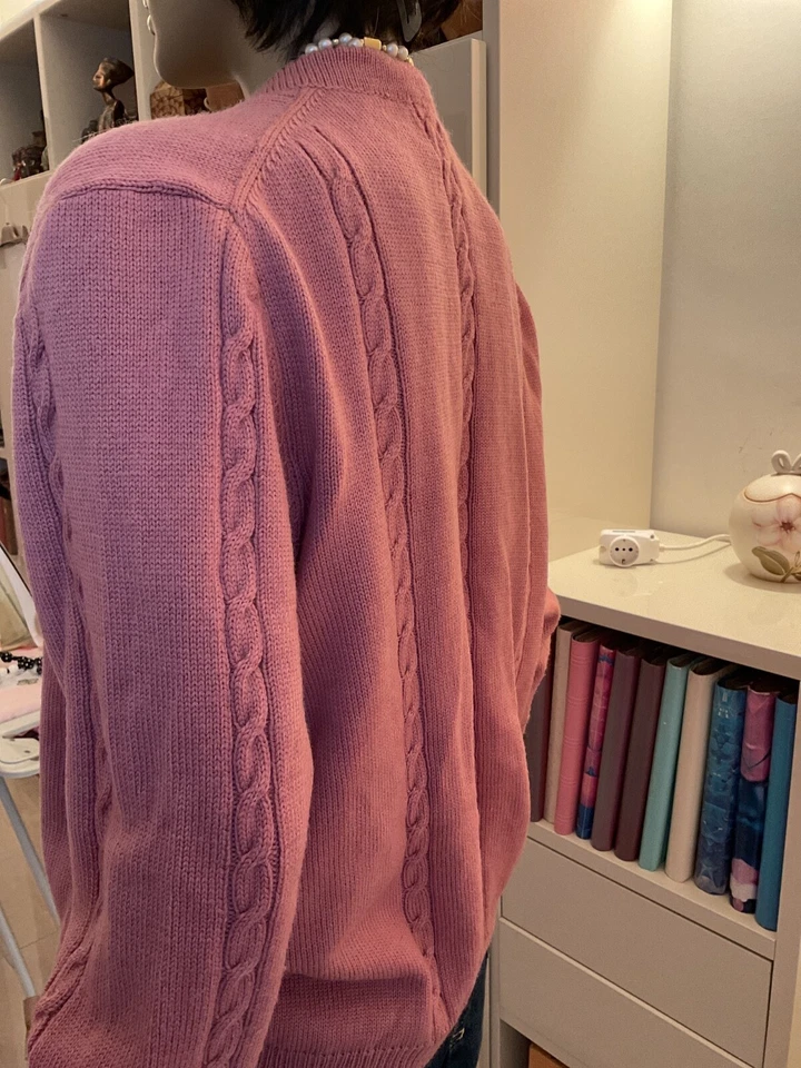 maglia donna vintage rosa antico - Immagine 4 di 4