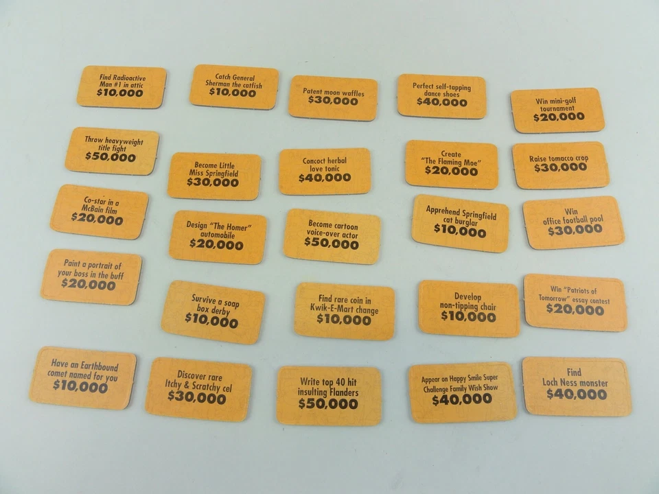 Game of Life The Simpsons 2004 Milton Bradley #41648 Replacement 25 LIFE TILES - Image 2 of 2