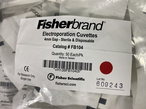 FISHERBRAND Polycarbonate 800μL Electroporation Cuvettes Plus FB104 (50/pk) - Picture 3 of 3