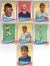 1961 Fleer Baseball Greats Lot of 7 w/HOFers EX/MT ANSON BENDER Home Run BAKER