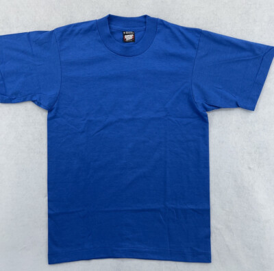 NOS vintage 80s BLANK BLUE SCREEN STARS BEST T-Shirt SMALL/MEDIUM