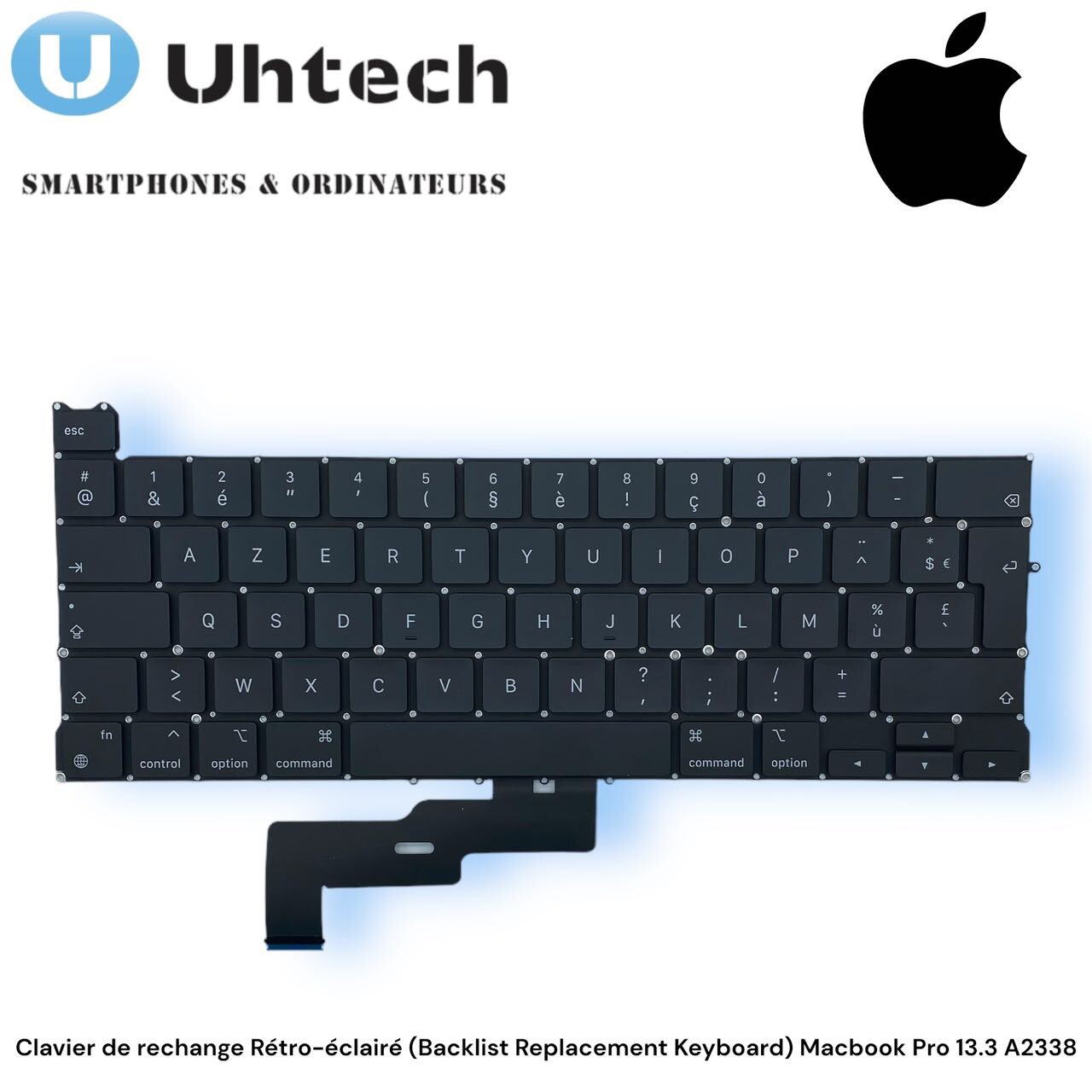 Clavier de rechange Rétro-éclairé MacBook Pro 13,3" A2338 foto 2