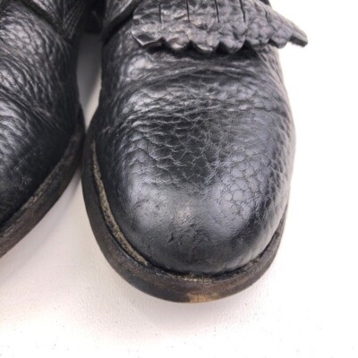 Justin L522 Bullhide Western Lacer Boots Mens Sz 8.5 D Pebbled Black Leather Justin 555 Lace-r Boots main image 4