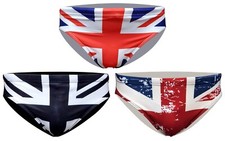 ACCLAIM British Union Jack Style Sports Fit 6cm Flag Brief Swim Trunks Mens 2026