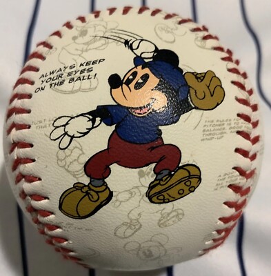 Walt Disney World  Mickey Mouse Sketches Baseball Ball Souvenir Promotional