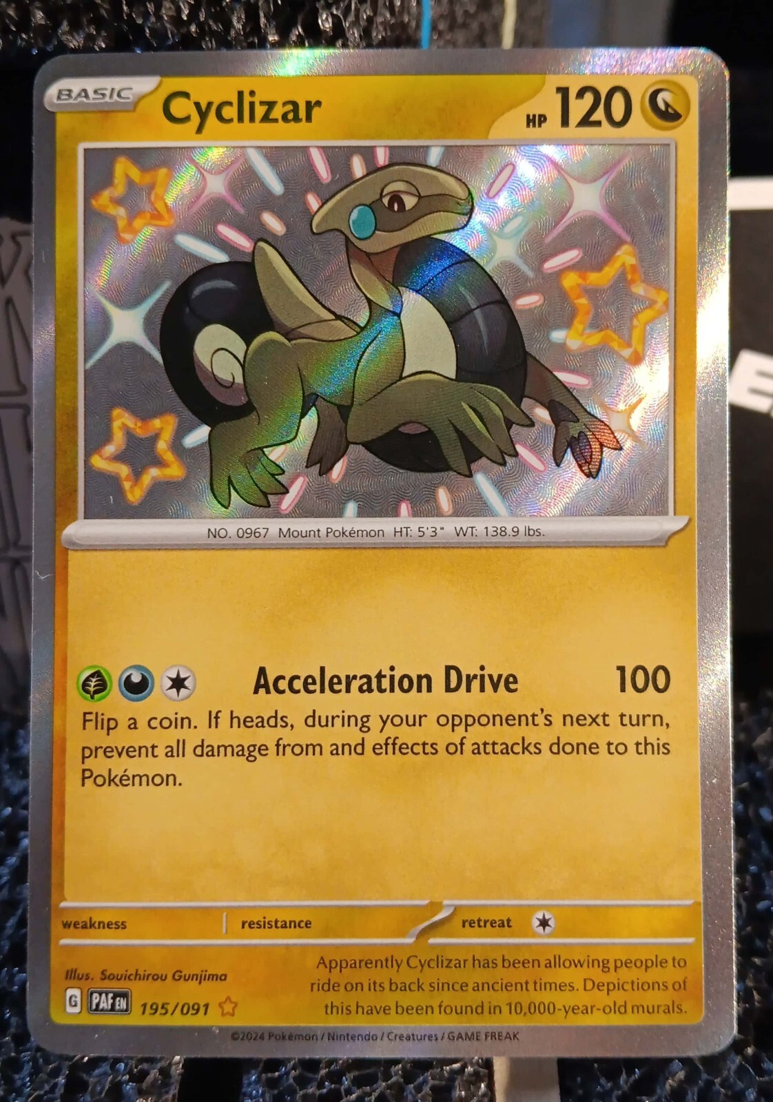 Pokemon Cyclizar 195/091 Paldean Fates Pokemon Card Near Mint NM