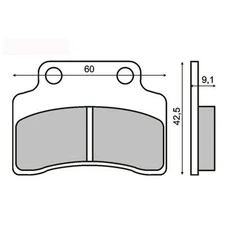 Pair of front brake pads Keeway Ry8 SP 50cc 25/45 2011 RMS 225100240