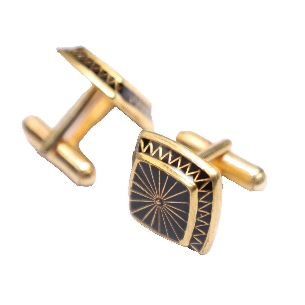 Sterling Silver Black Cufflinks for Men