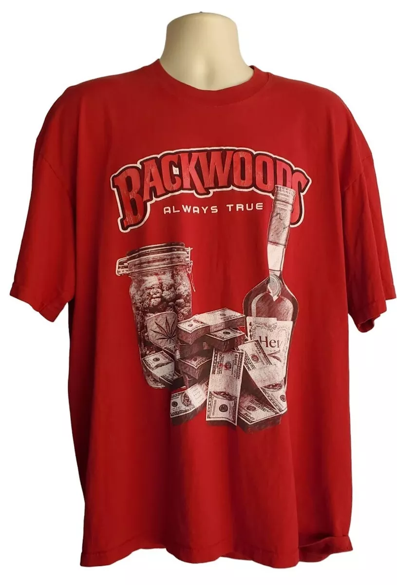 Hennessy Backwoods Red Hip Hop T Shirt Red Vato Gangster 3X Cotton