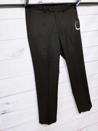 Greg Norman Mens Pants Size 38x32 Black Flat Front Mid-Rise Pockets - Picture 2 of 9